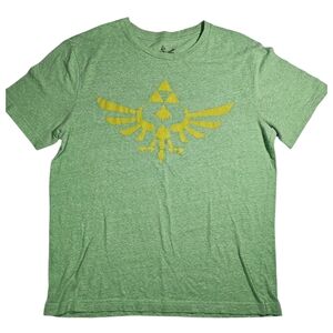 Mens Nintendo Legends Of Zelda Skyward Sword Triforce Logo Symbol Green Shirt M